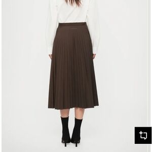 MM6 Maison Margiela Green  A Line Pleated SKIRT Size 44